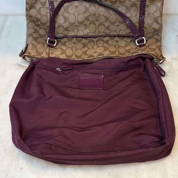 Coach Peyton Signature Coated Canvas Convertible Large Shoppers Tote - Picture 11 of 16